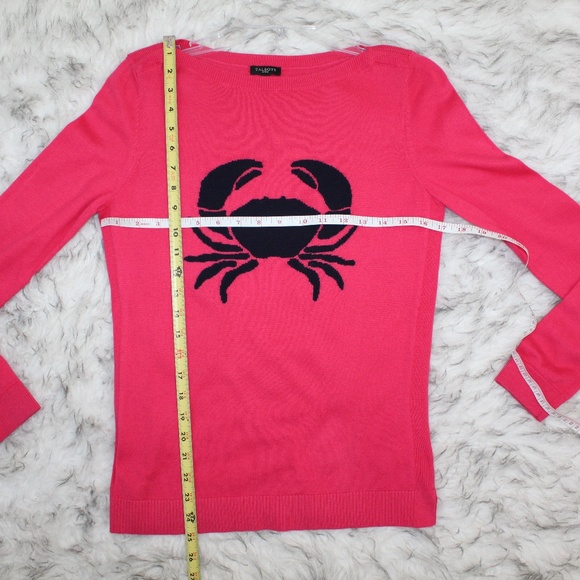 Talbots Pink & Blue Textured Crab Sweater - Picture 3 of 8